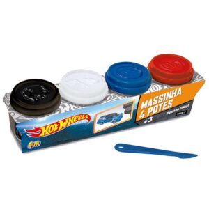 Hot Wheels Kit De Massinhas Com 4 Potes Fun Divirta-se