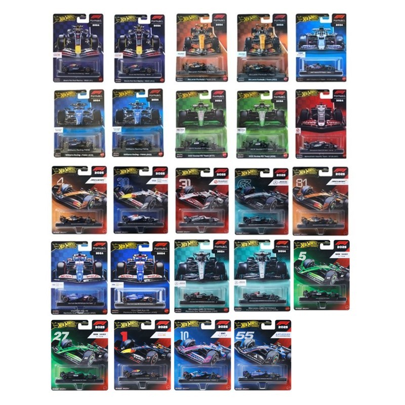 Hot Wheels Premium F1 Team 2024 e 2025 — Brinquedos