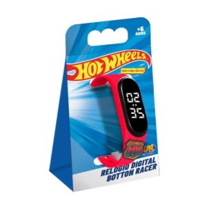 Hot Wheels Relógio Digital Botton Racer Fun Divirta-se