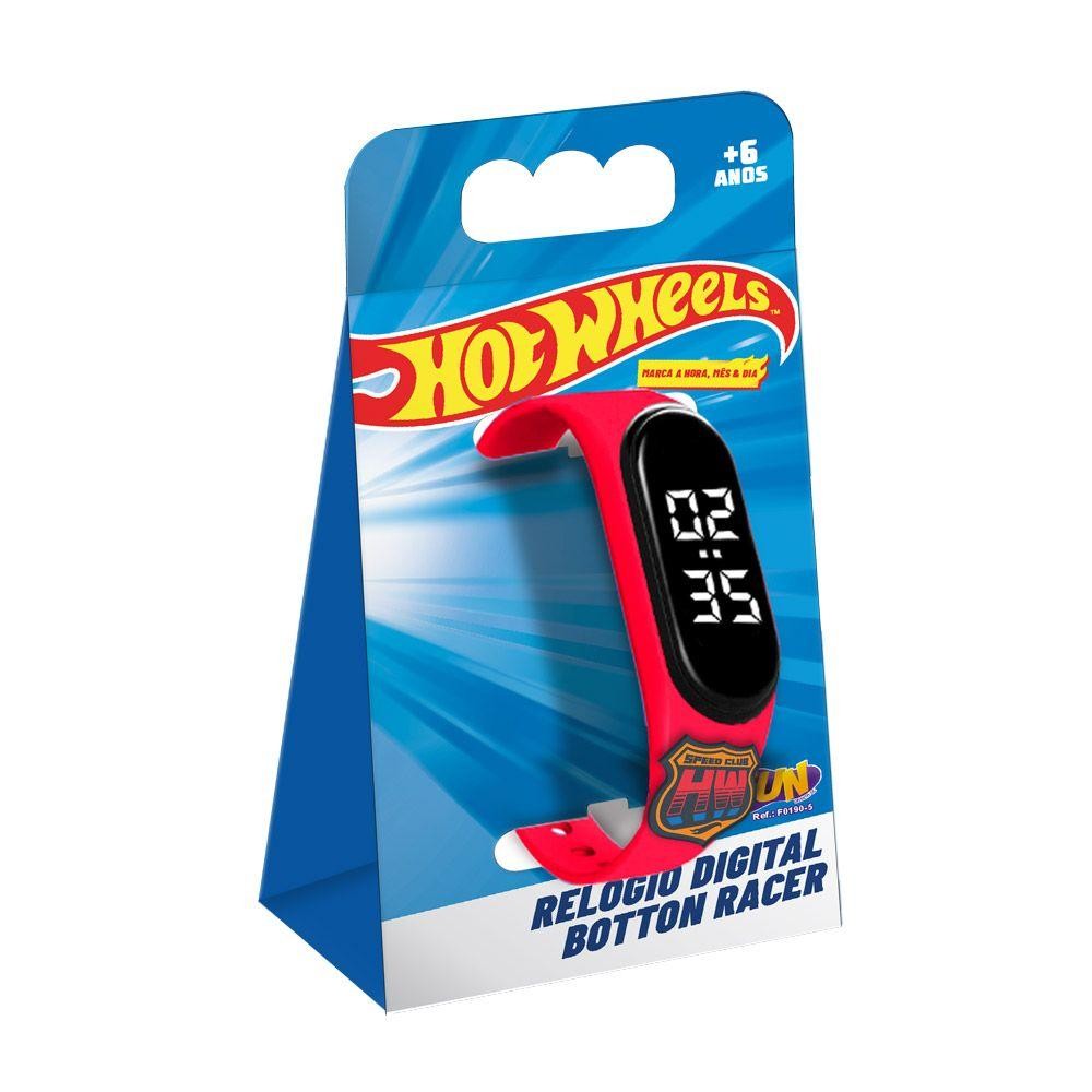 Hot Wheels Relógio Digital Botton Racer Fun Divirta-se — Relógios e Óculos