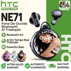Htc NE71 Fone De Ouvido Bluetooth 6.0 AI 135 Tradução Idiomas Em