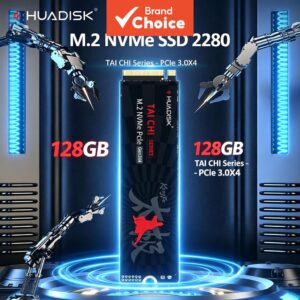 Huadisk SSD PCIe Gen 3 128GB M.2 NVMe para notebook, desktop e PC