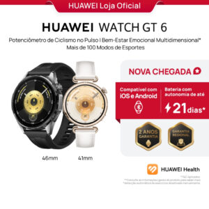 Huawei Watch GT 6 Séries Smartwatch Relogio Potenciômetro de Ciclismo