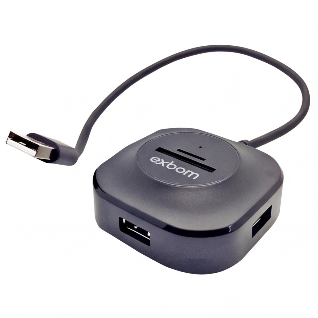 Hub 5 Em 1 Adaptador USB Leitor Passador Cartão Memória SD Micro SD — Informática