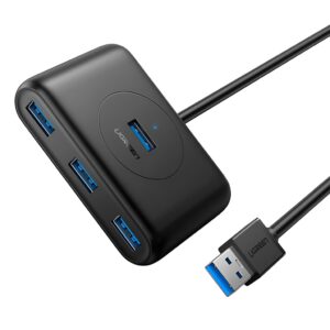 Hub Usb 3.0 Ugreen 4 em 1 Comp. do Cabo 50cm Preto