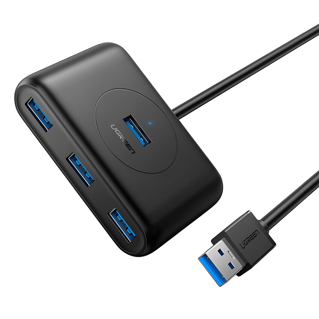 Hub Usb 3.0 Ugreen 4 em 1 Comp. do Cabo 50cm Preto — Informática