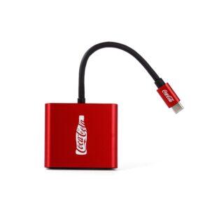 Hub Usb-C 3 em 1 Vermelho Coca-Cola