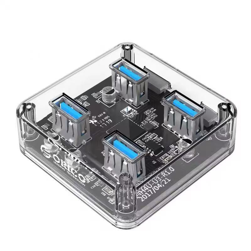 Hub USB Transparente 4 Portas USB 3.0 Knup — Informática