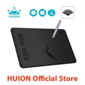 Huion H640P Graphics Desenho Tablet Stylus com 6 teclas expressas