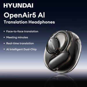 Hyundai OpenAir5 AI Tradução Fone De Ouvido Sem Fio Som Surround