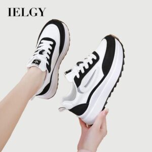Ielgy 2026 PU Tênis Feminino Versátil Athleisure Novos Sapatos