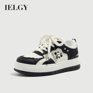 Ielgy Panda Preto E Branco Bonito Feminino Plataforma Versátil casual