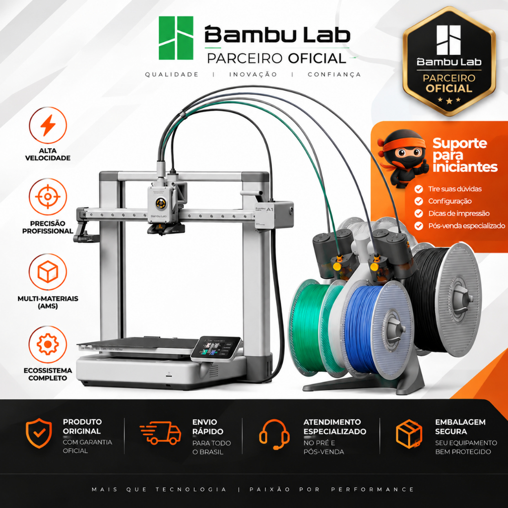Impressora 3D Bambu Lab A1 Combo Ams lite, Bivolt, Área de Impressão — Informática