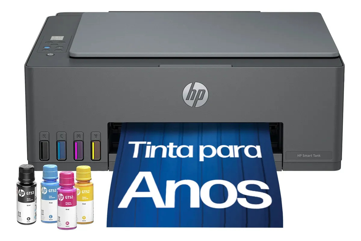 Impressora Multifuncional HP Smart Tank 589 Tanque de Tinta Colorida — Informática