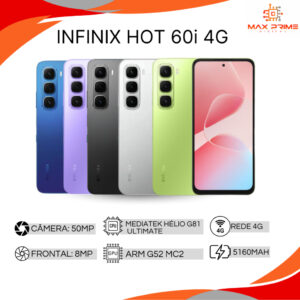 Infinix Hot 50i Infinix Hot 60i 4G 256GB e 4GB RAM, Processador