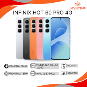 Infinix Hot 60 Pro 256GB 8GB RAM, Versão Global, Processador MediaTek
