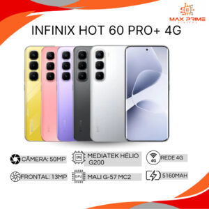 Infinix Hot 60 Pro+ 4G 256GB 8GB RAM, Versão Global, Processador