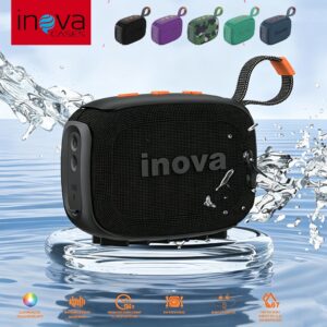 Inova Caixa de som Bluetooth portátil go5 com alça ao ar livre, FM