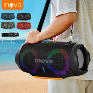 Inova caixa de som bluetooth tws Luz RGB Xtreme 4 Pen Drive FM Tipo-C