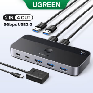 Interruptor USB Kvm Ugreen Switcher 3.0 Para PC Teclado Impressora De