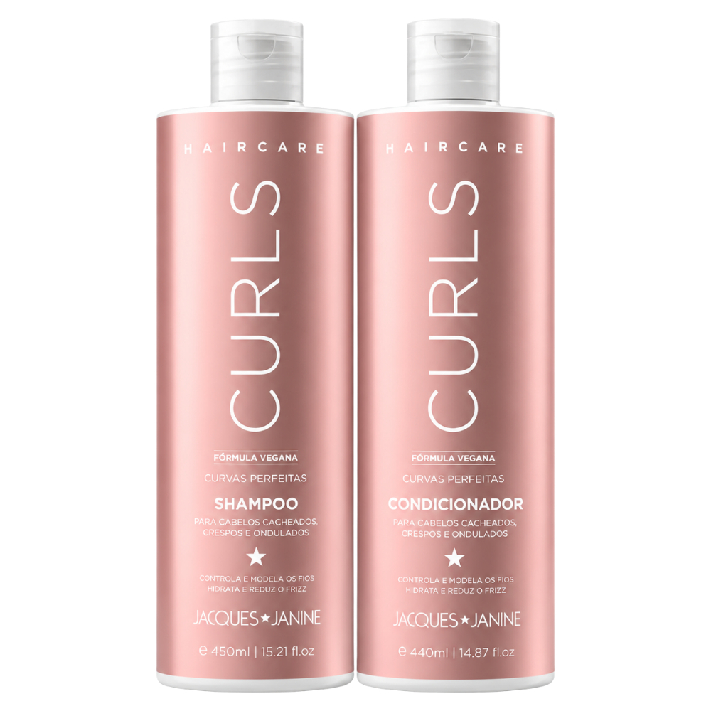 Jacques Janine Hair Care Curls Shampoo Nutritivo 450ml Condicionador — Cabelos