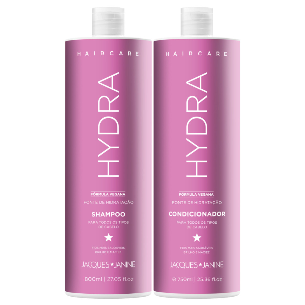 Jacques Janine Kit Hair Care Hydra Shampoo 800ml Condicionador Fonte