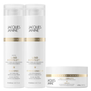 Jacques Janine Liso Absoluto Shampoo Sem Sal Condicionador Leave-in