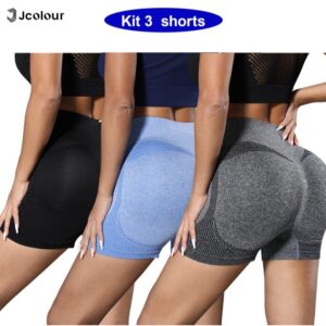 Jcolour Kit 3 Shorts Feminino academia Legging Fitness Academia