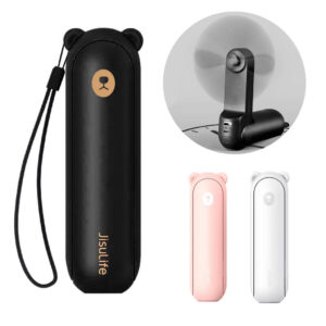 Jisulife Ventilador Portátil 3 em 1 Dobrável 46 Horas Duração 4500mAh