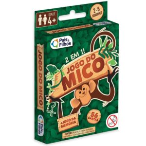 Jogo 2 EM 1 Mico Memória Pais E Filhos 56 Cartas Diversão Brinquedo