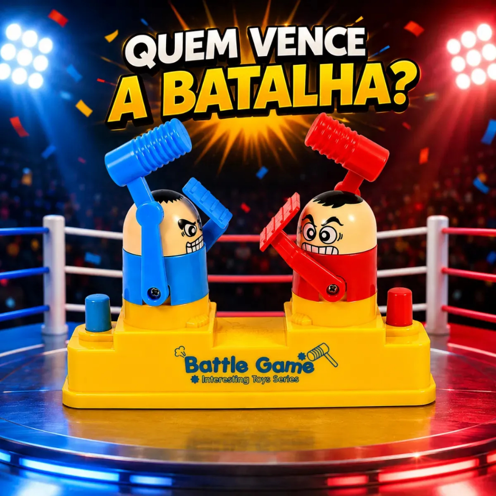 Jogo Bate Martelo Infantil 2 Jogadores Brinquedo de Batalha Competição