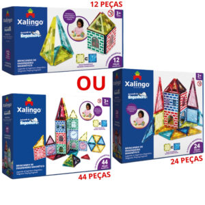 Jogo Brincando DE Engenheiro Magnético 12, 24 OU 44 Peças Plásticas
