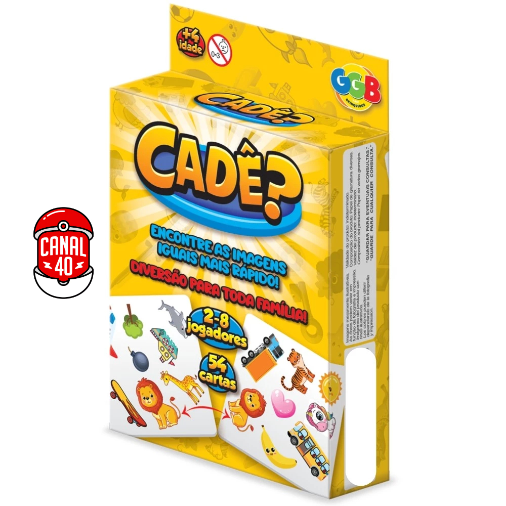Jogo Cadê? 54 Cartas Ggb Diversão Brinquedos Raciocínio Crianças