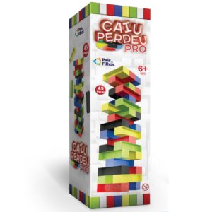 Jogo Caiu Perdeu Pro 45 Peças Pais E Filhos Torre Brinquedo Bloco