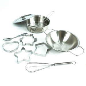 Jogo Cozinha Panelinhas Inox Utensílios Brinquedo Infantil Pedagógico