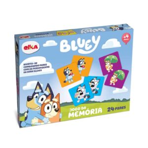 Jogo da Memoria Bluey 24 Pares de Cartas Elka Brinquedo Educativo