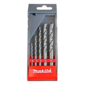 Jogo de Brocas Makita Concreto 4,0 a 10,0mm Kit Broca Widia Aço