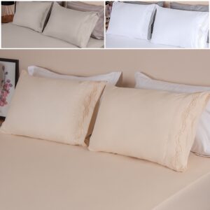 Jogo de Cama Casal 3 Peças Micro Percal 300 Fios Bordado BF Colchões