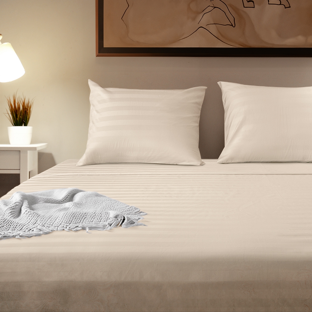 Jogo De Cama Lençol Queen 4 Peças 300 Fios 100 Algodão Adamascado