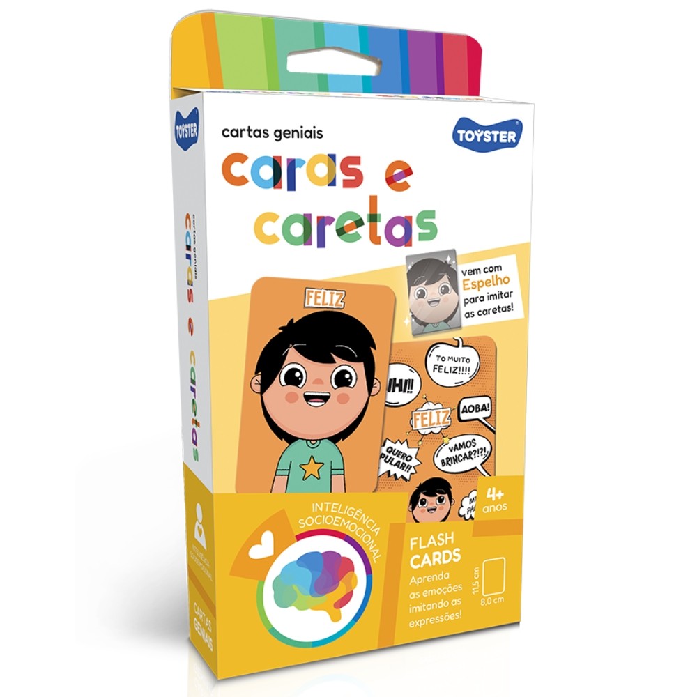 Jogo DE Cartas Caras E Caretas Tosyter Brinquedo Educativo Emoções