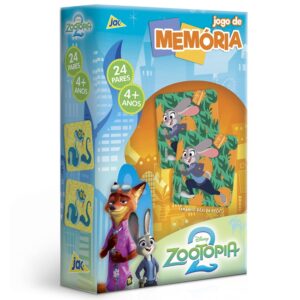 Jogo DE Memória Zootopia 2 Toyster 24 Pares Brinquedo Filmes Disney