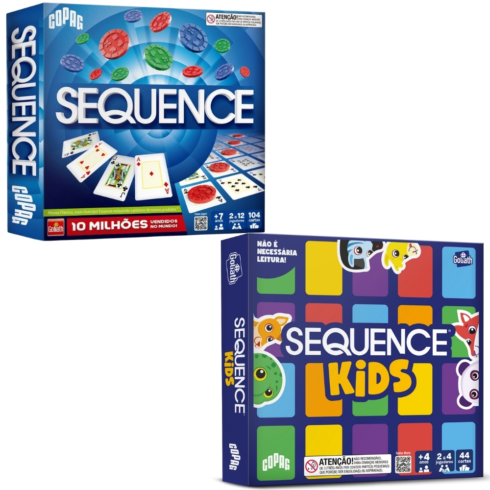 Jogo DE Mesa Sequence Copag Brinquedo Diversão Família Clássico Kids