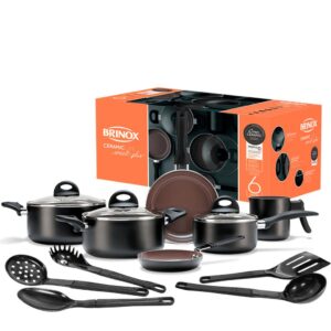 Jogo de Panelas 11 Peças Brinox Smart Plus Revestimento Cerâmico com