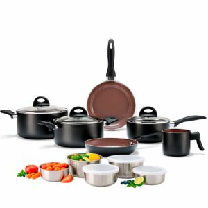 Jogo de Panelas 6 Peças Brinox Smart Plus Revestimento Cerâmico Com — Cozinha e Utensílios