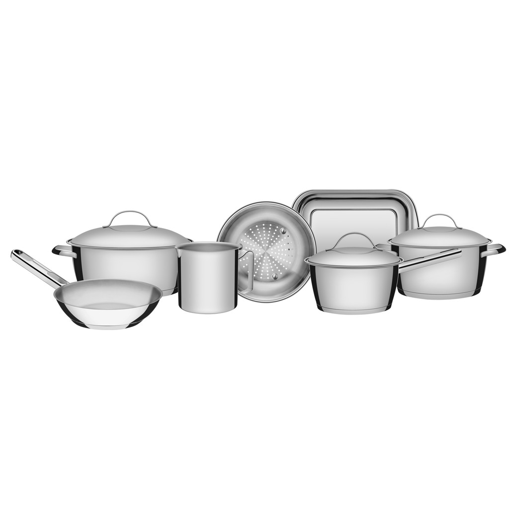 Jogo De Panelas 7 Peças Allegra Aço Inox Tramontina — Cozinha e Utensílios