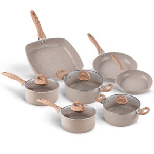 Jogo de Panelas 7 peças Smart Plus Areia indução Brinox — Cozinha e Utensílios