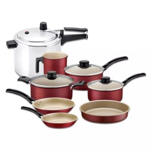 Jogo de Panelas 8 Peças Tramontina Turim Vermelha Com Panela de — Cozinha e Utensílios