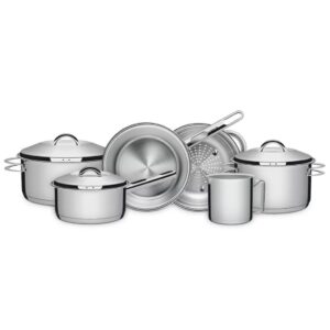 Jogo de Panelas Aço Inox Indução Fundo Triplo Solar 6 Peças Tramontina