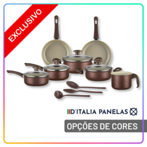 Jogo de Panelas Antiaderente 10 Peças com Utensílios e Frigideiras