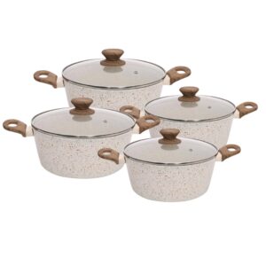 Jogo de Panelas Antiaderente Ceramica Cooktop Fogão Indução Kit 4